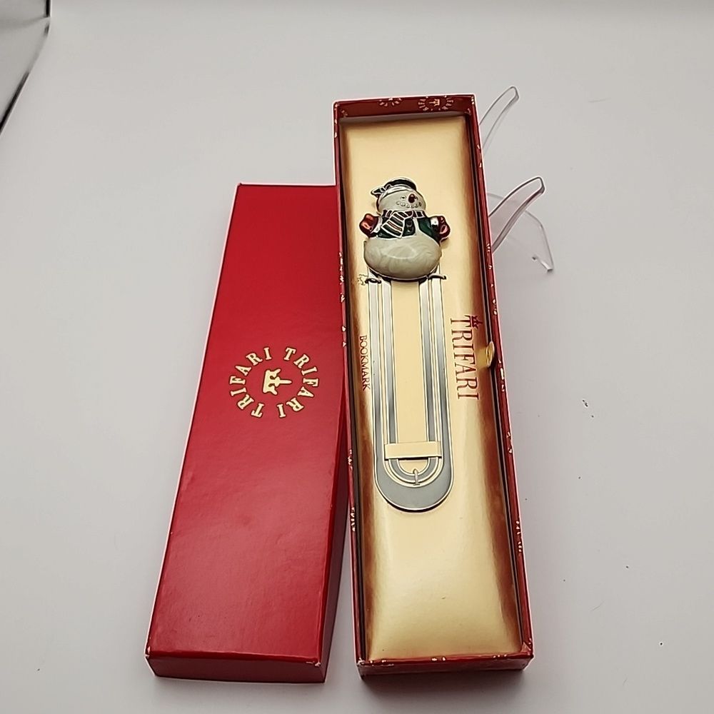 Trifari Snowman Bookmark NWT